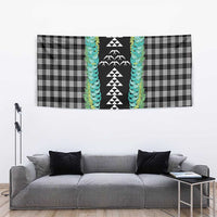 Black Palaka Hawaii Iwa Bird Tapestry Hawaiian Kakau Jade Vine Lei LT14 - Polynesian Pride