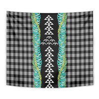 Black Palaka Hawaii Iwa Bird Tapestry Hawaiian Kakau Jade Vine Lei LT14 - Polynesian Pride