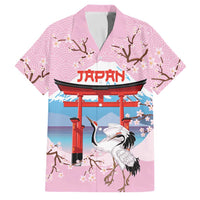 Japanese Torii Gate Cranes Personalised Family Matching Off Shoulder Maxi Dress and Hawaiian Shirt Fuji Mount Sakura Seigaiha Pattern