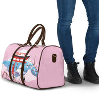 Japanese Torii Gate Cranes Personalised Travel Bag Fuji Mount Sakura Seigaiha Pattern LT14 - Polynesian Pride