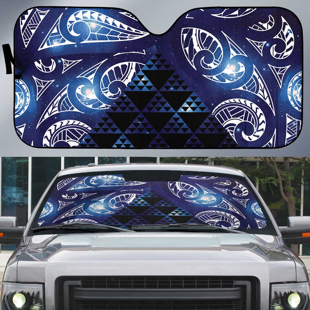 Matariki New Zealand Auto Sun Shade NZ Niho Taniwha Maori New Year Blue Galaxy
