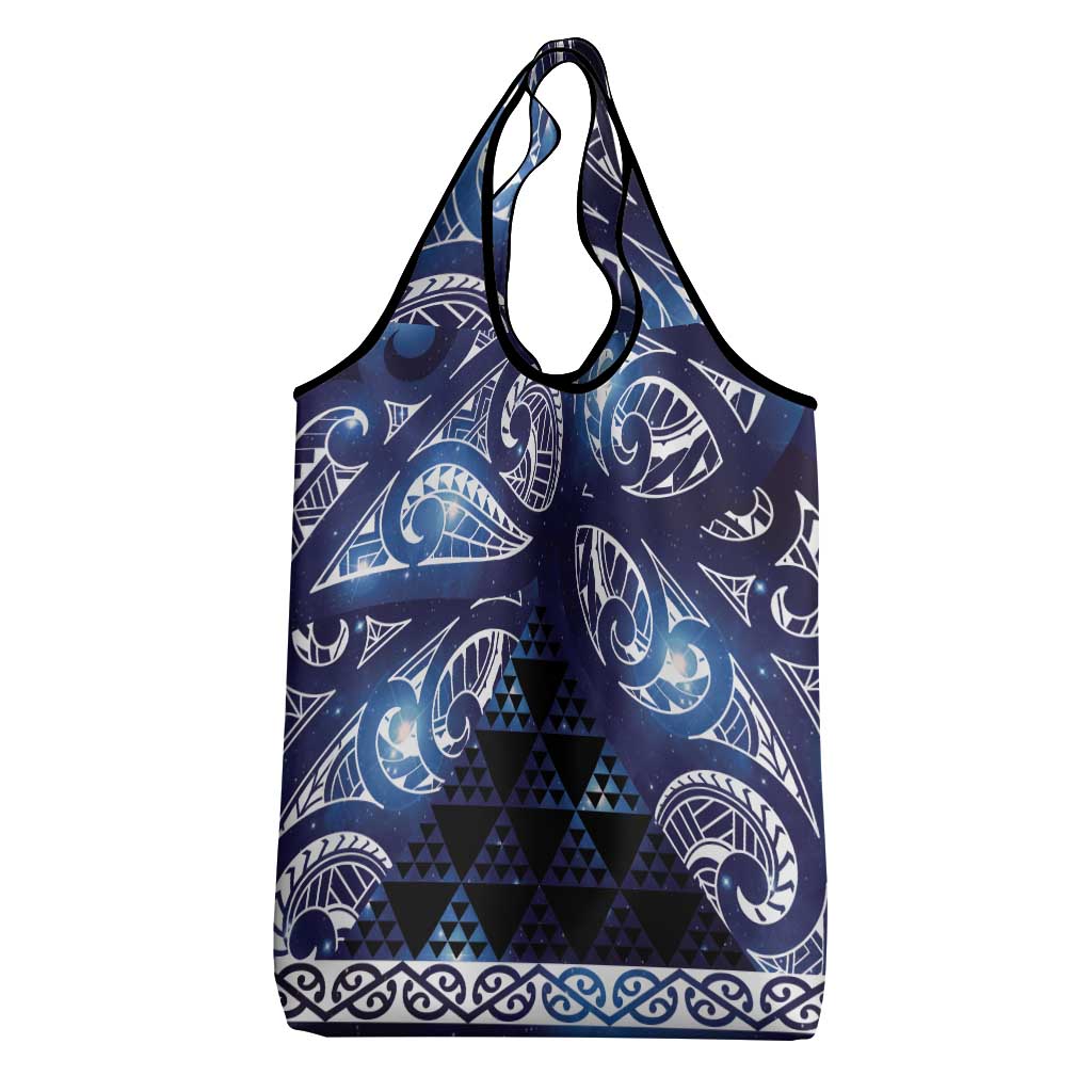 Matariki New Zealand Grocery Bag NZ Niho Taniwha Maori New Year Blue Galaxy