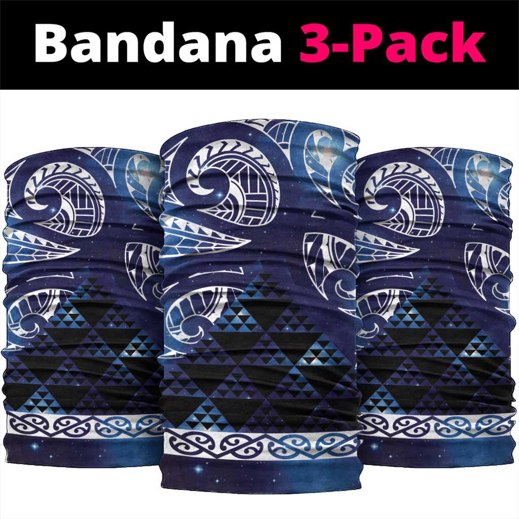 Matariki New Zealand Neck Gaiter NZ Niho Taniwha Maori New Year Blue Galaxy