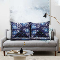 Matariki New Zealand Pillow Cover NZ Niho Taniwha Maori New Year Blue Galaxy