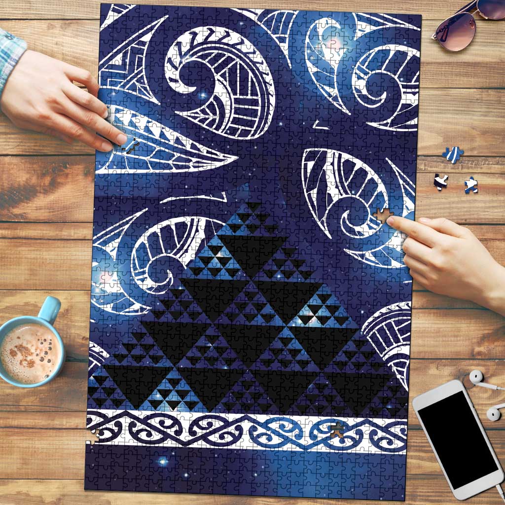 Matariki New Zealand Puzzle NZ Niho Taniwha Maori New Year Blue Galaxy
