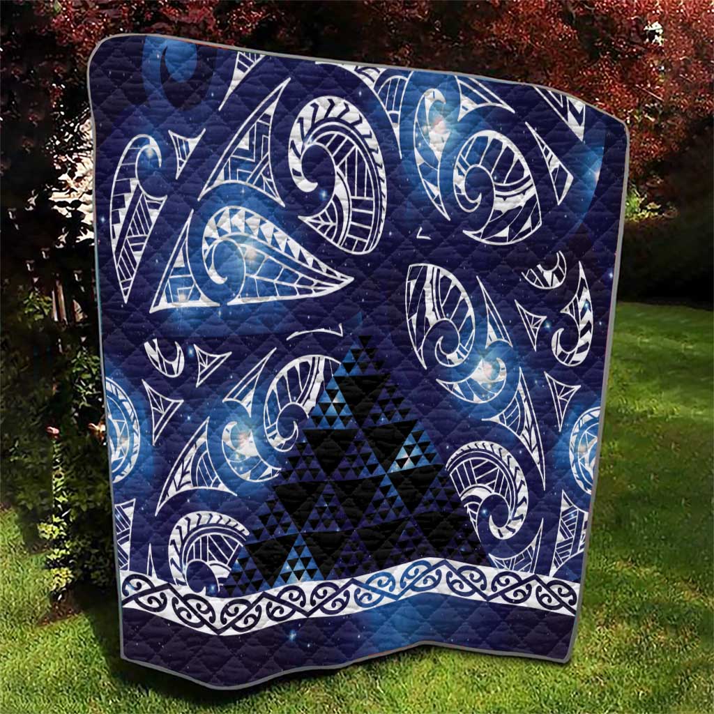 Matariki New Zealand Quilt NZ Niho Taniwha Maori New Year Blue Galaxy