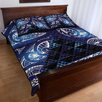 Matariki New Zealand Quilt Bed Set NZ Niho Taniwha Maori New Year Blue Galaxy