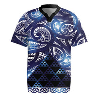 Matariki New Zealand Rugby Jersey NZ Niho Taniwha Maori New Year Blue Galaxy