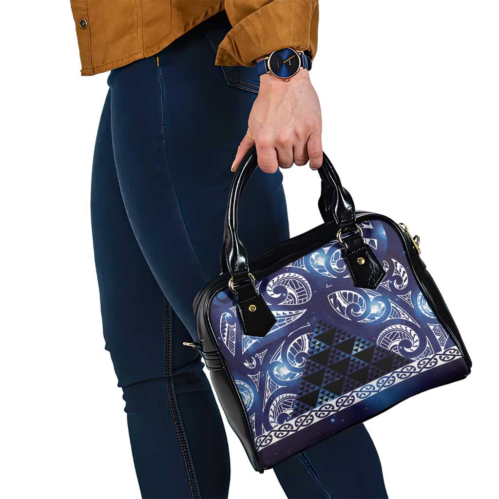 Matariki New Zealand Shoulder Handbag NZ Niho Taniwha Maori New Year Blue Galaxy