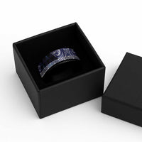 Matariki New Zealand Spinner Ring NZ Niho Taniwha Maori New Year Blue Galaxy