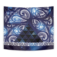 Matariki New Zealand Tapestry NZ Niho Taniwha Maori New Year Blue Galaxy