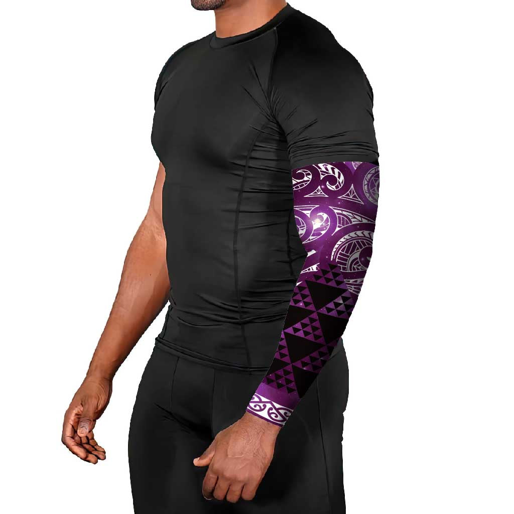 Matariki New Zealand Arm Sleeves NZ Niho Taniwha Maori New Year Purple Galaxy