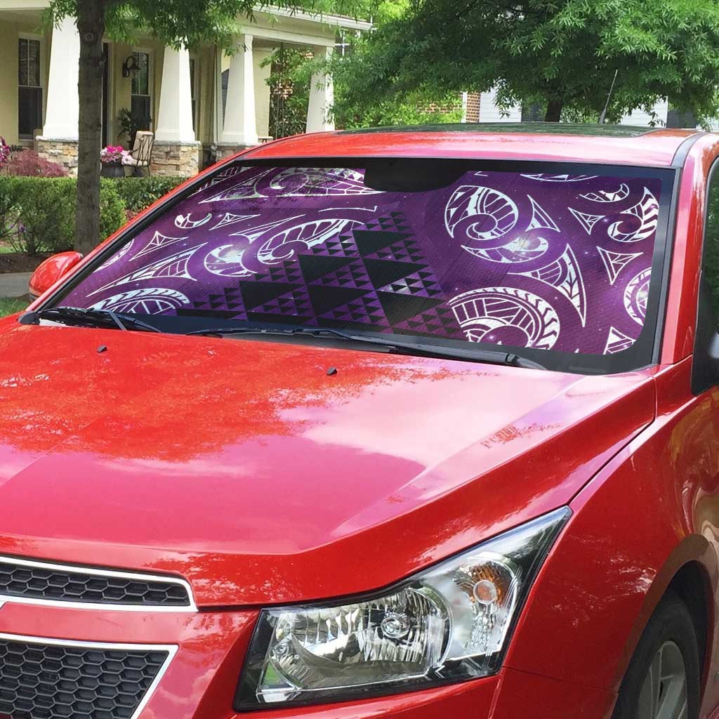 Matariki New Zealand Auto Sun Shade NZ Niho Taniwha Maori New Year Purple Galaxy