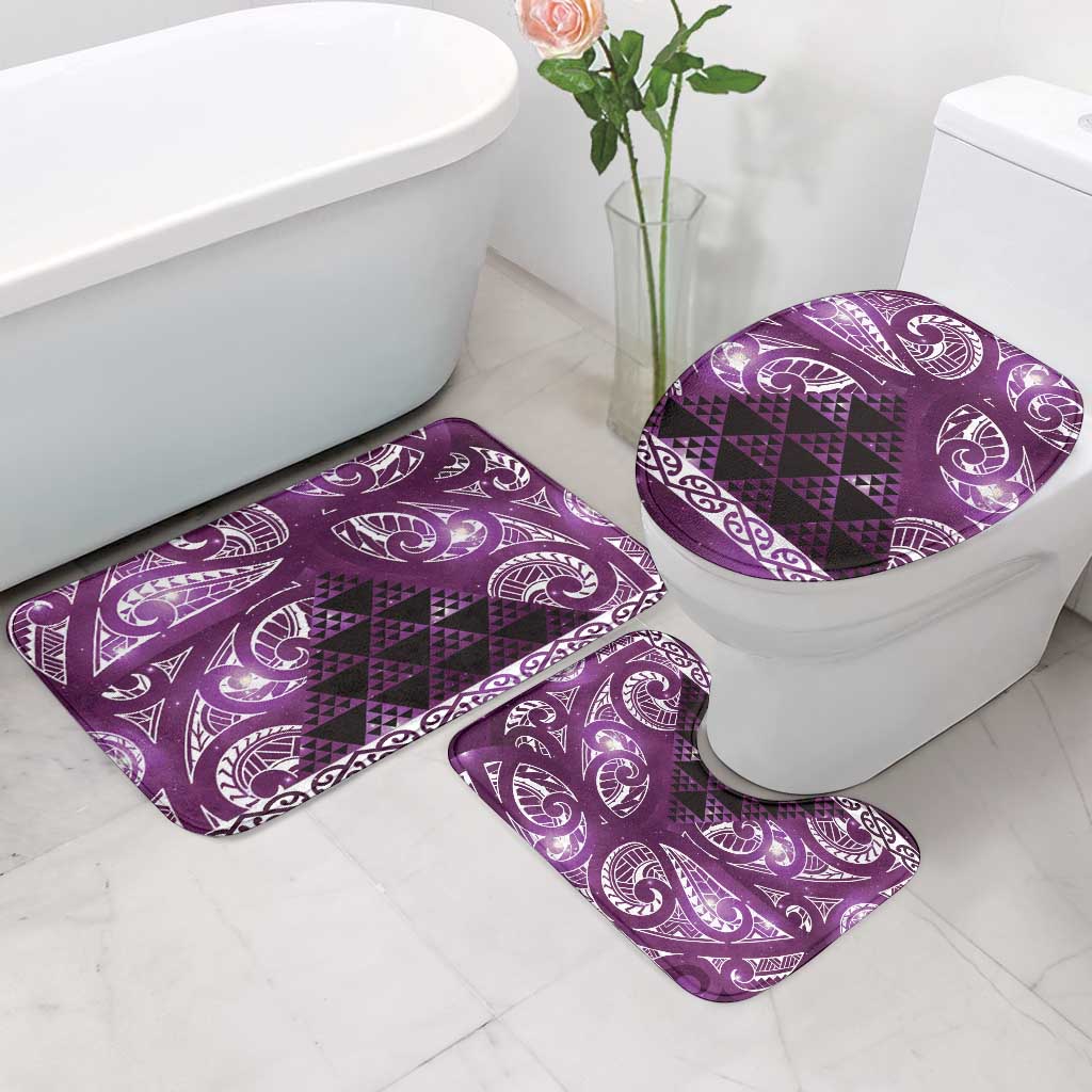 Matariki New Zealand Bathroom Set NZ Niho Taniwha Maori New Year Purple Galaxy