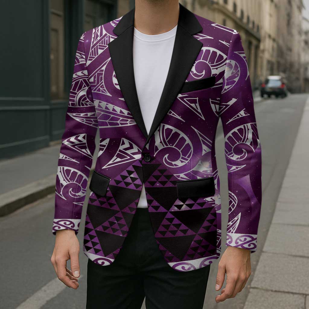Matariki New Zealand Blazer NZ Niho Taniwha Maori New Year Purple Galaxy
