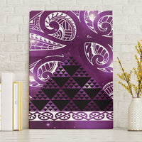 Matariki New Zealand Canvas Wall Art NZ Niho Taniwha Maori New Year Purple Galaxy