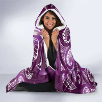 Matariki New Zealand Hooded Blanket NZ Niho Taniwha Maori New Year Purple Galaxy