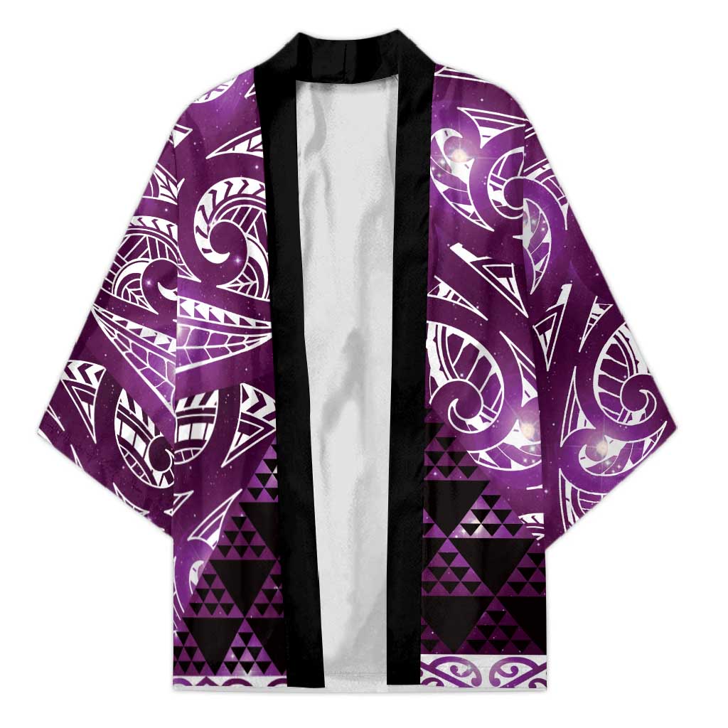 Matariki New Zealand Kimono NZ Niho Taniwha Maori New Year Purple Galaxy