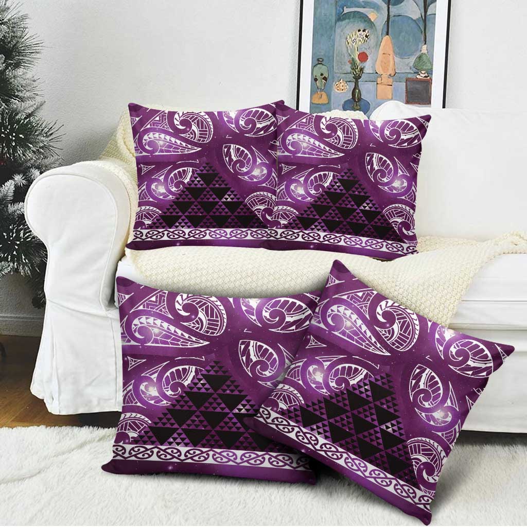 Matariki New Zealand Pillow Cover NZ Niho Taniwha Maori New Year Purple Galaxy