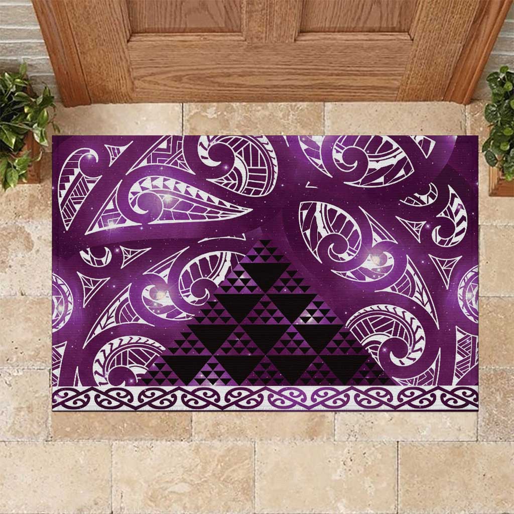 Matariki New Zealand Rubber Doormat NZ Niho Taniwha Maori New Year Purple Galaxy