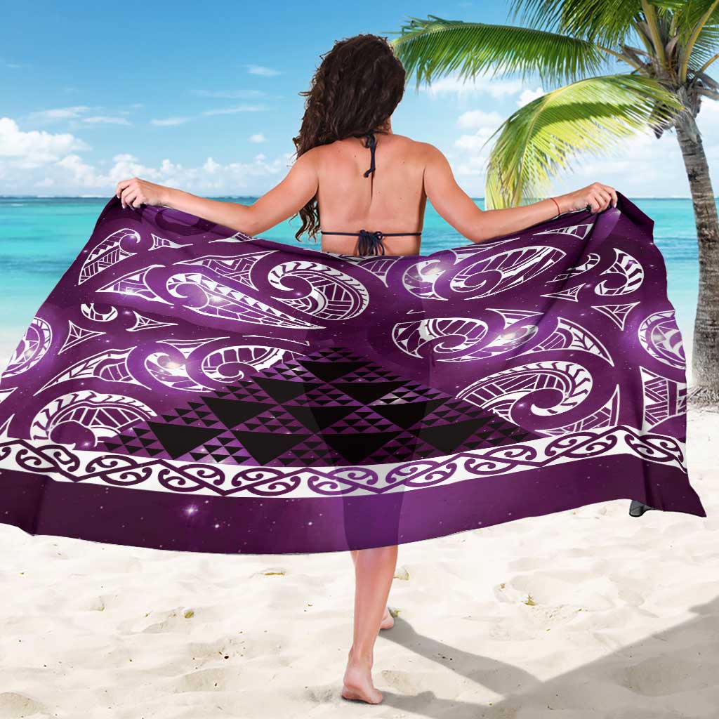 Matariki New Zealand Sarong NZ Niho Taniwha Maori New Year Purple Galaxy