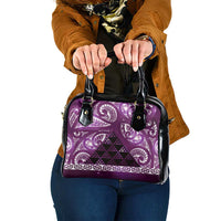Matariki New Zealand Shoulder Handbag NZ Niho Taniwha Maori New Year Purple Galaxy