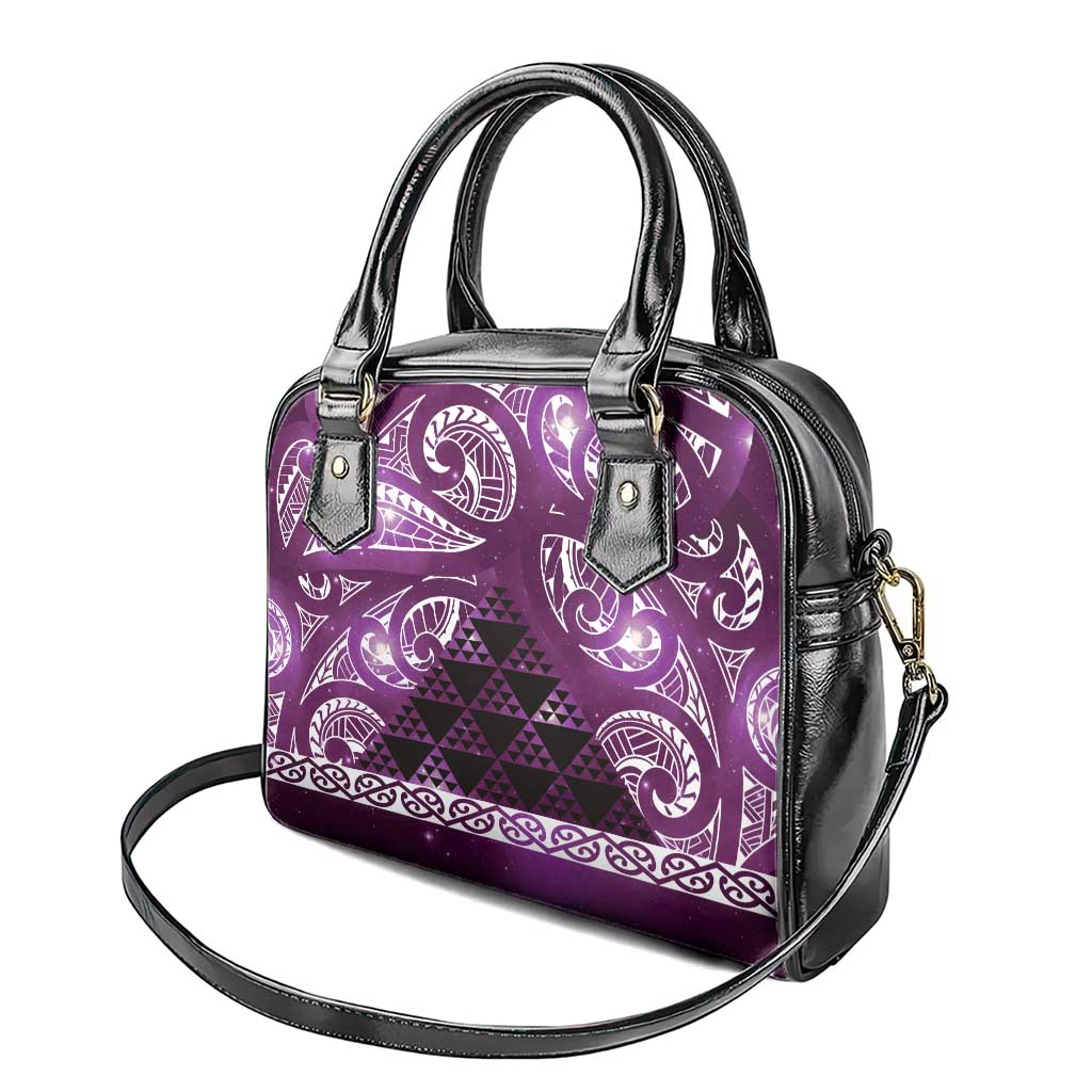 Matariki New Zealand Shoulder Handbag NZ Niho Taniwha Maori New Year Purple Galaxy