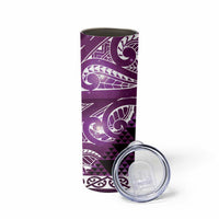 Matariki New Zealand Skinny Tumbler NZ Niho Taniwha Maori New Year Purple Galaxy LT14 - Polynesian Pride