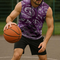 Matariki New Zealand Sleeveless Hoodie NZ Niho Taniwha Maori New Year Purple Galaxy