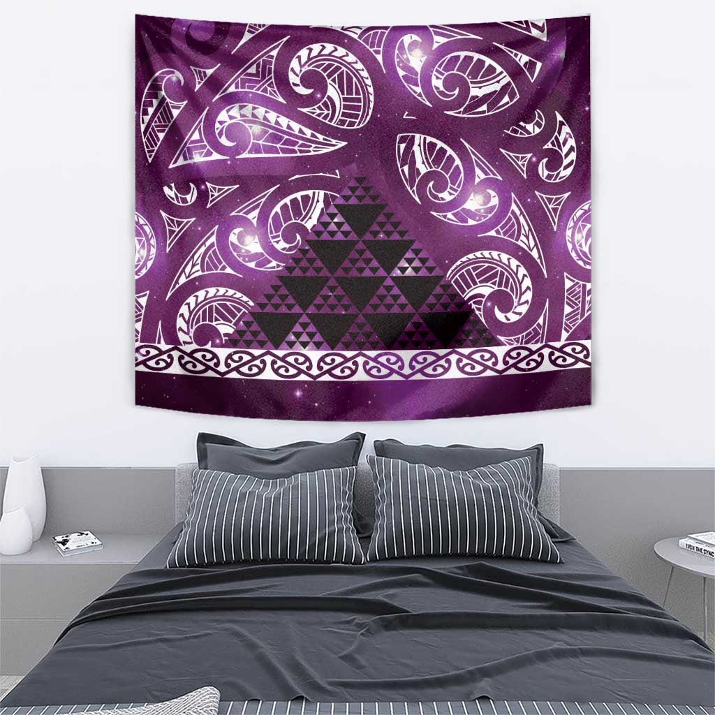Matariki New Zealand Tapestry NZ Niho Taniwha Maori New Year Purple Galaxy
