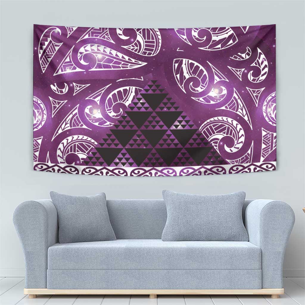 Matariki New Zealand Tapestry NZ Niho Taniwha Maori New Year Purple Galaxy