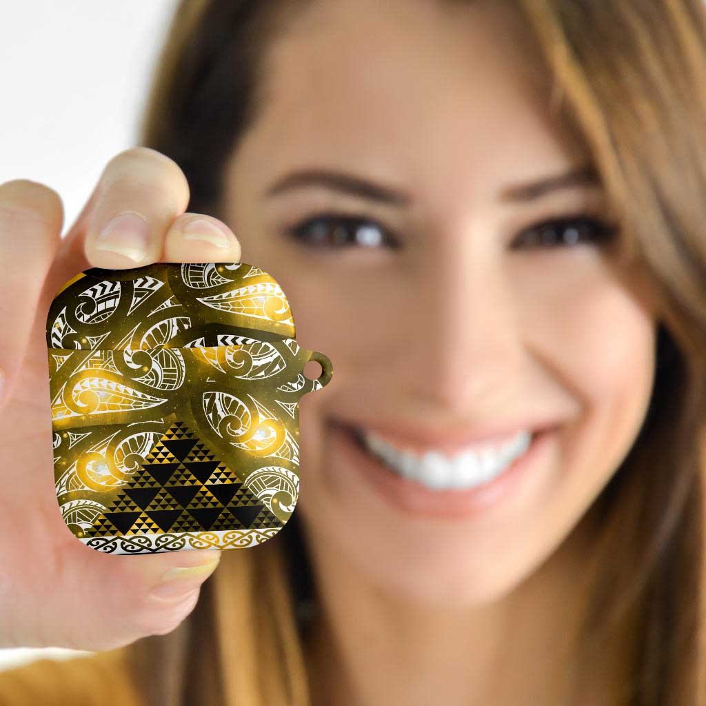 Matariki New Zealand AirPods Case NZ Niho Taniwha Maori New Year Yellow Galaxy