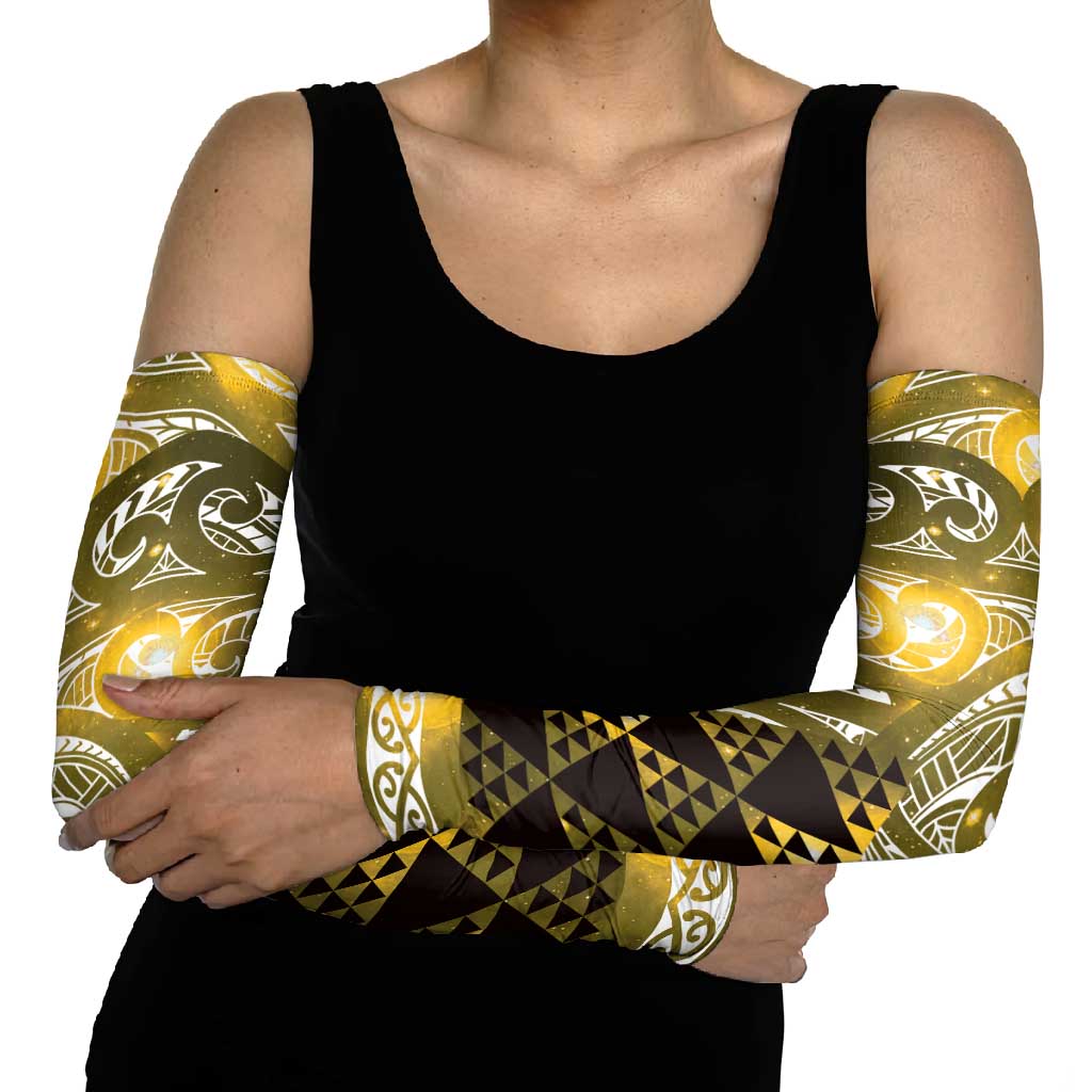 Matariki New Zealand Arm Sleeves NZ Niho Taniwha Maori New Year Yellow Galaxy