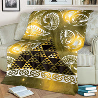 Matariki New Zealand Blanket NZ Niho Taniwha Maori New Year Yellow Galaxy