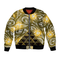 Matariki New Zealand Bomber Jacket NZ Niho Taniwha Maori New Year Yellow Galaxy