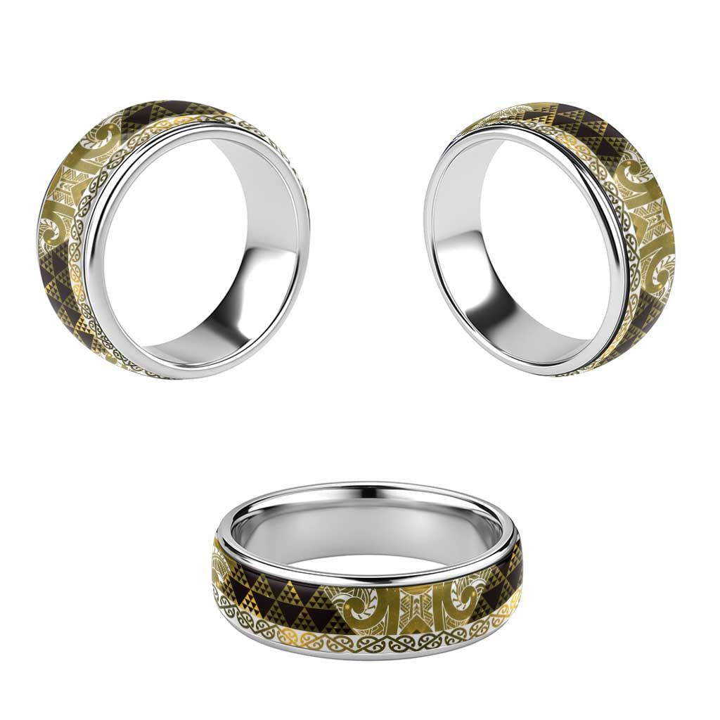 Matariki New Zealand Classic Ring NZ Niho Taniwha Maori New Year Yellow Galaxy