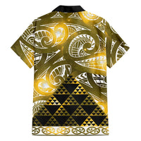 Matariki New Zealand Family Matching Summer Maxi Dress and Hawaiian Shirt NZ Niho Taniwha Maori New Year Yellow Galaxy LT14 - Polynesian Pride