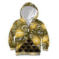 Matariki New Zealand Kid Hoodie NZ Niho Taniwha Maori New Year Yellow Galaxy