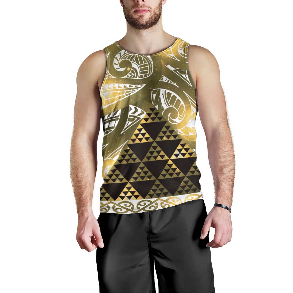 Matariki New Zealand Men Tank Top NZ Niho Taniwha Maori New Year Yellow Galaxy