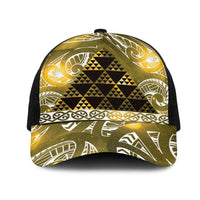 Matariki New Zealand Mesh Trucker Cap NZ Niho Taniwha Maori New Year Yellow Galaxy