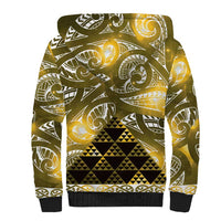 Matariki New Zealand Sherpa Hoodie NZ Niho Taniwha Maori New Year Yellow Galaxy