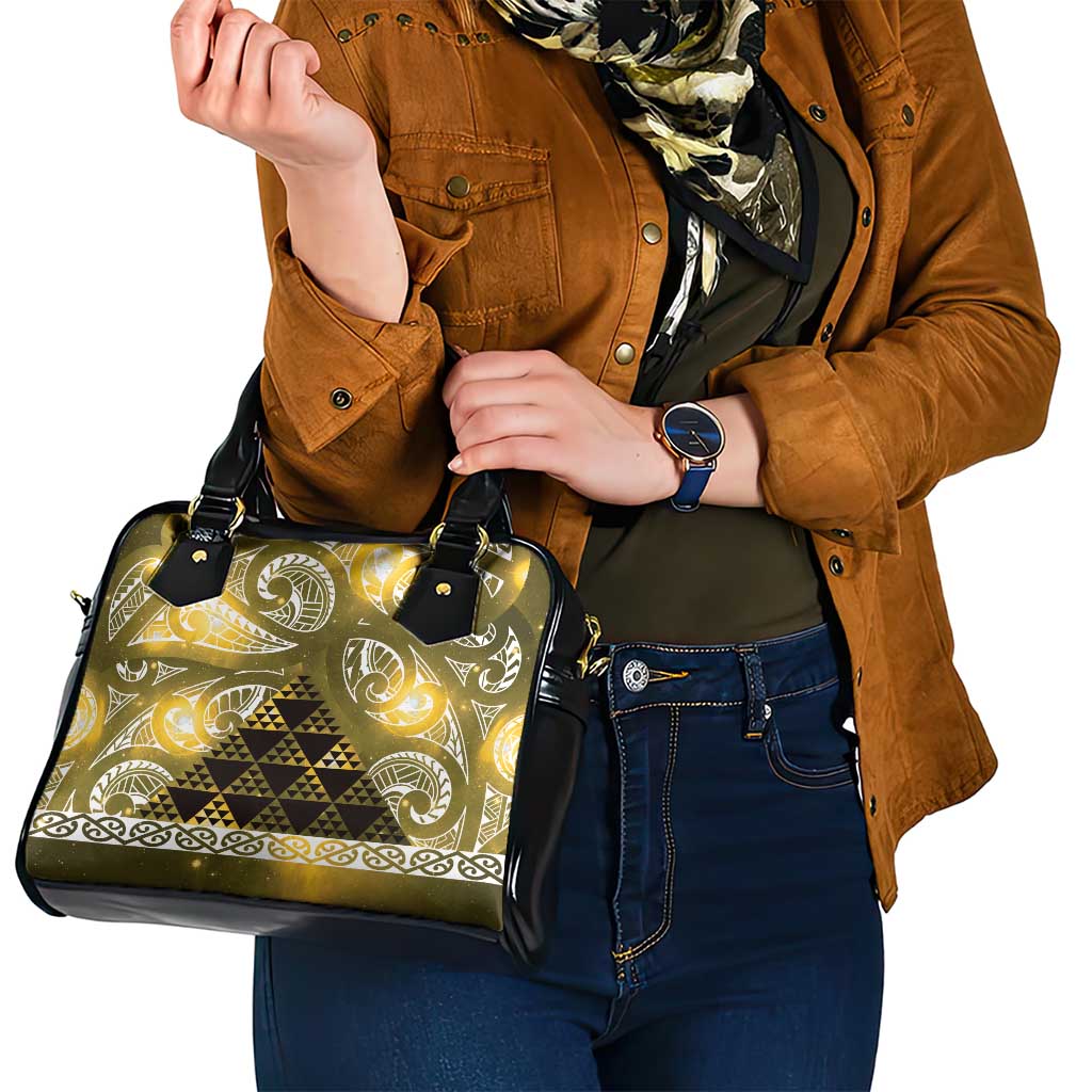 Matariki New Zealand Shoulder Handbag NZ Niho Taniwha Maori New Year Yellow Galaxy