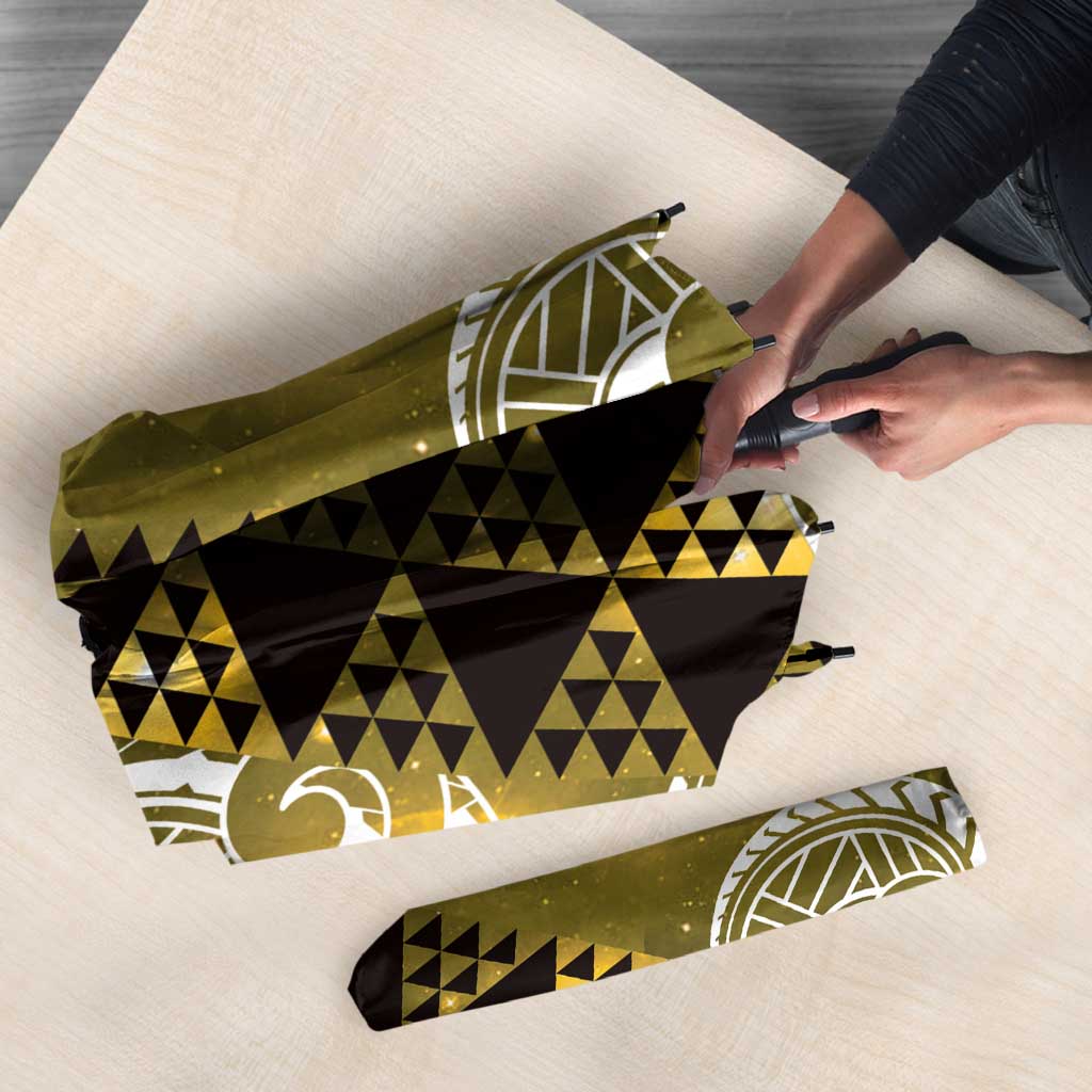 Matariki New Zealand Umbrella NZ Niho Taniwha Maori New Year Yellow Galaxy