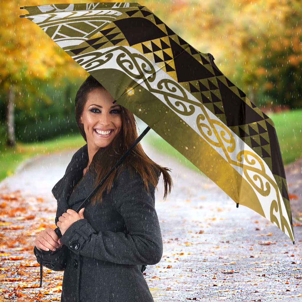 Matariki New Zealand Umbrella NZ Niho Taniwha Maori New Year Yellow Galaxy