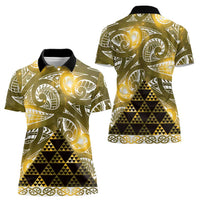 Matariki New Zealand Women Polo Shirt NZ Niho Taniwha Maori New Year Yellow Galaxy