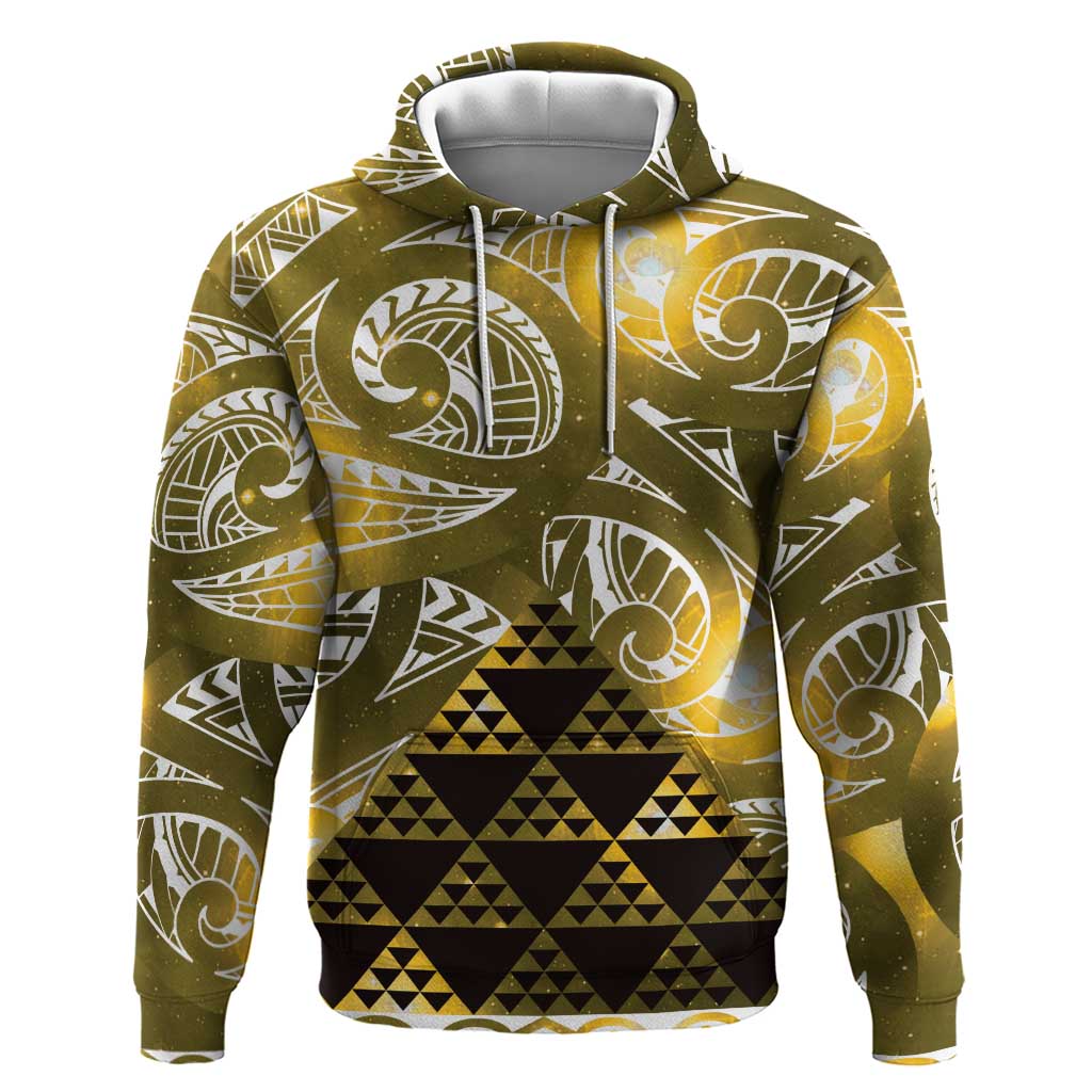 Matariki New Zealand Zip Hoodie NZ Niho Taniwha Maori New Year Yellow Galaxy