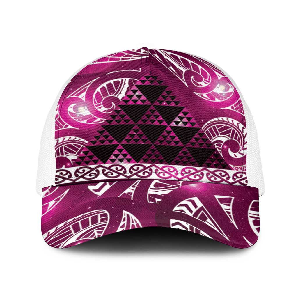 Matariki New Zealand Baseball Net Cap NZ Niho Taniwha Maori New Year Pink Galaxy
