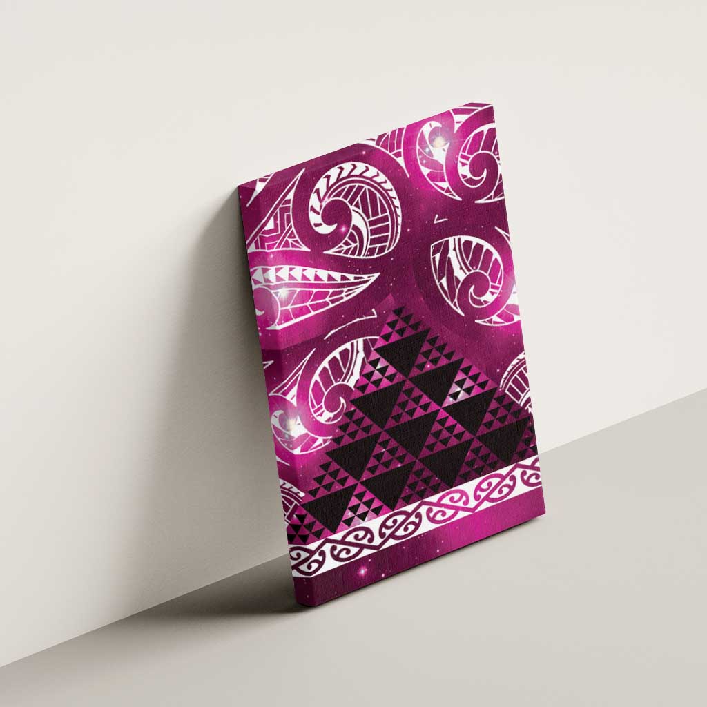 Matariki New Zealand Canvas Wall Art NZ Niho Taniwha Maori New Year Pink Galaxy