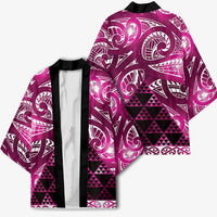 Matariki New Zealand Kimono NZ Niho Taniwha Maori New Year Pink Galaxy