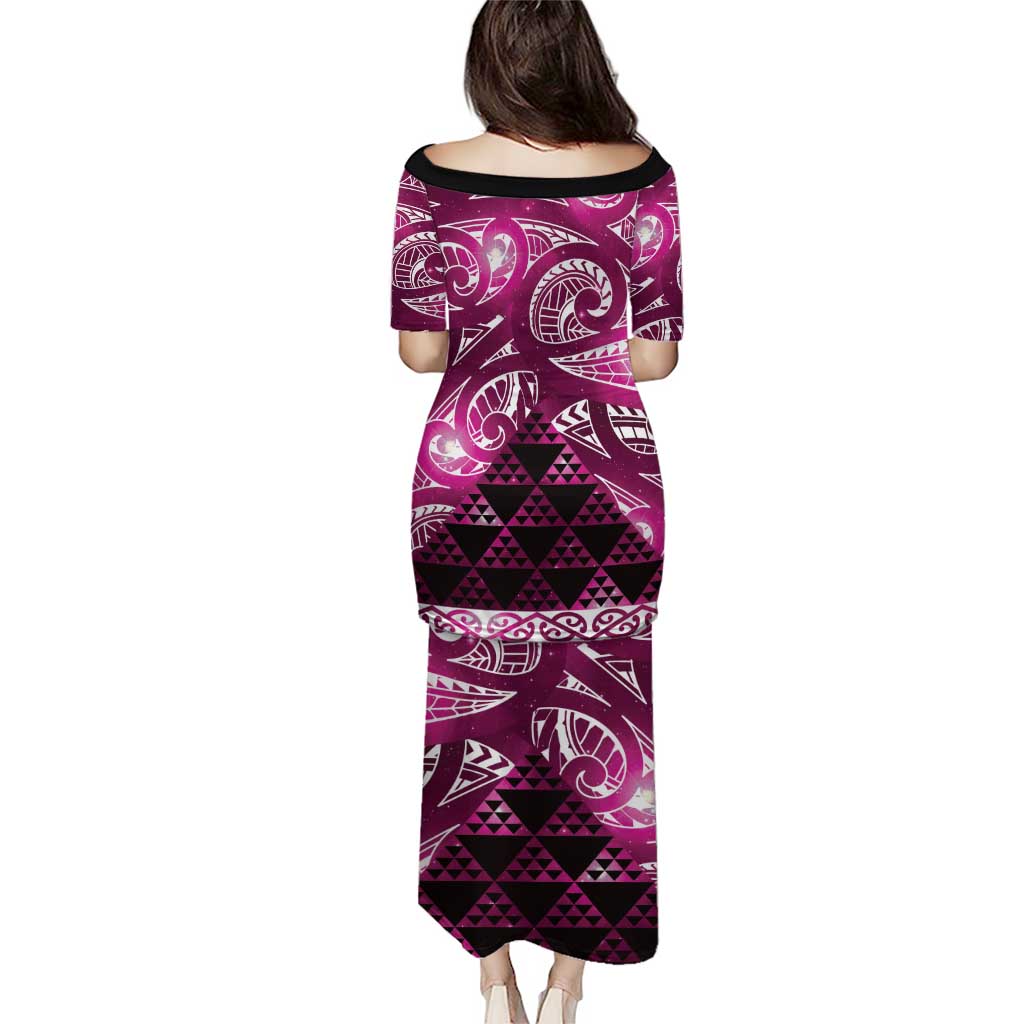 Matariki New Zealand Puletasi NZ Niho Taniwha Maori New Year Pink Galaxy